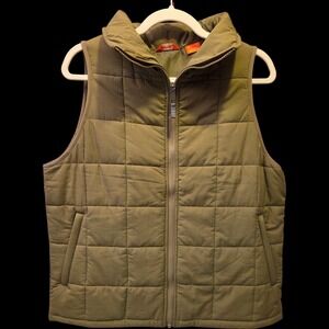 Merrell Sz Medium Activewear Puffer Vest Quilted  Olive Green